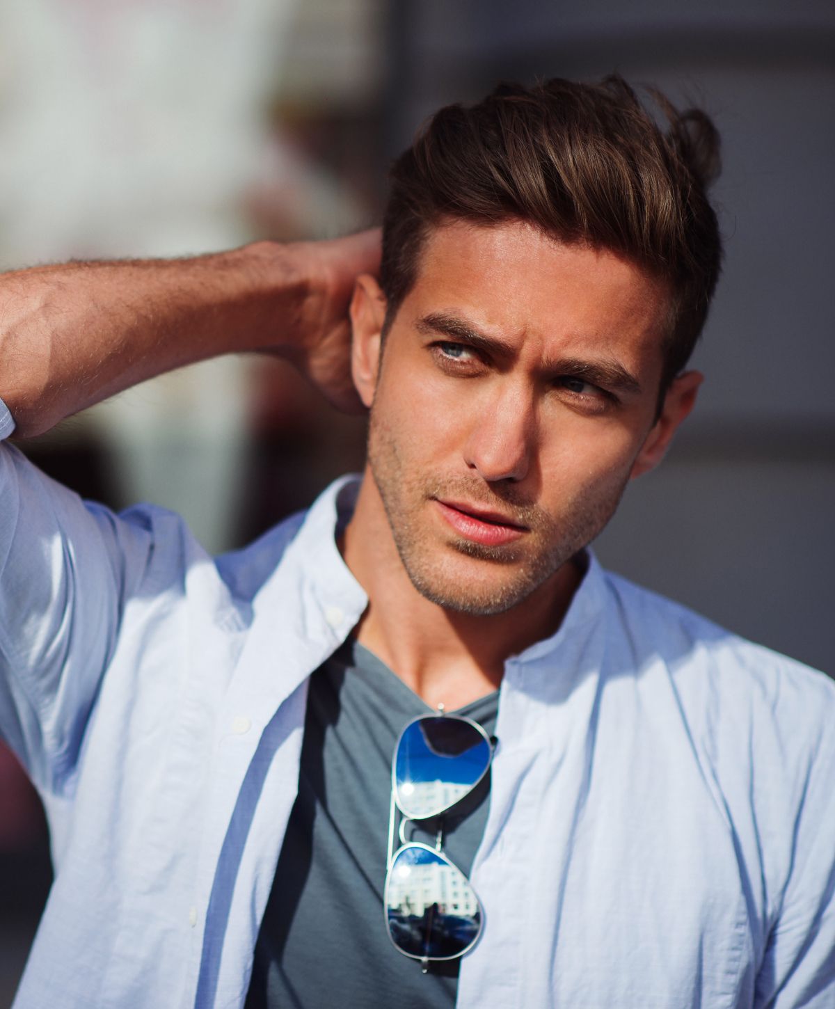 San Francisco Hair Transplant model with brown hair